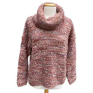 Elsamanda Anthropologie Italian Wool Cowl Neck Sweater Chunky Boho Oversized-M
